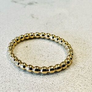 PANDORA 14k Yellow gold bubble stacking ring